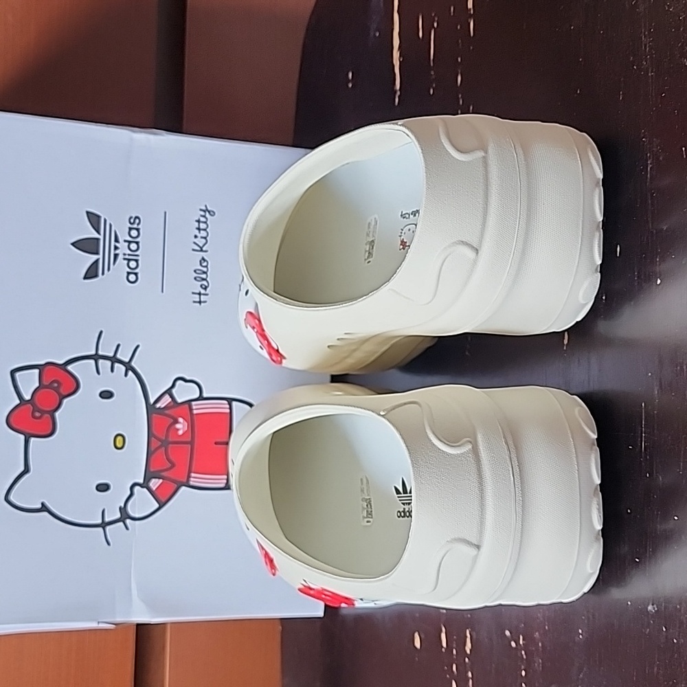 Hello Kitty Sanrio x Adidas Adifom White Stan Smith Mule Platform Sz: 9 - Picture 6 of 12